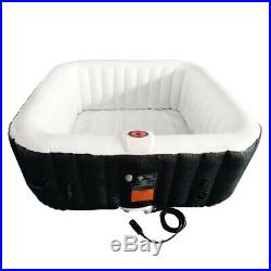 Black ALEKO  Inflatable Round Insulator Top for 6-Person Inflatable Hot Tub