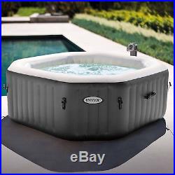 120 Bubble Jets 4 Person Octagonal Spa Hot Tub Built-in Hard Water Treatment New