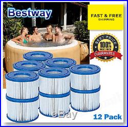 12 Pack Lay Z Lazy Hot Tub Spa Pool Miami Vegas Monaco Hawaii Cartridge Filter