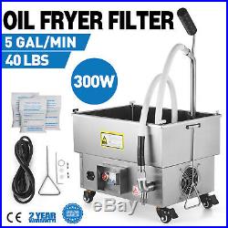 22L Fryer Oil Filter Machine Commercial Oil Filtration System