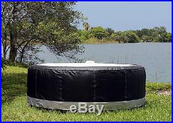 2 4 Person Leather Look Portable Inflatable Hot Tub Spa EST5881