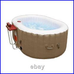 2 Person Hot Tub Inflatable Spa Jetted Portable Hottub Plug and Play Drink Tray