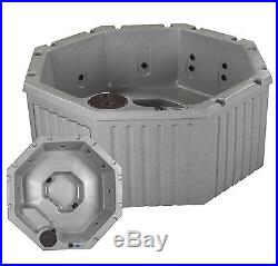 4-5 PERSON HOT TUB PATIO PORTABLE WHIRLPOOL BATH GRAY DECK SPA with COVER