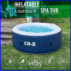4-6 Person Inflatable Hot Tub w 140 Jets and Air Pump for Patio Backyard Outdoor