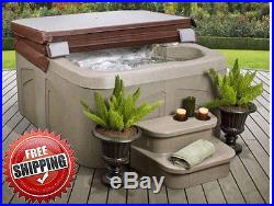 4 Person 12-Jet Spa Deluxe Hot Tub Water Jacuzzi Lights Control Pool Backyard