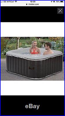 4 Person Heated Hot Tub Jacuzzi Massage Spa Portable Inflatable Square Pool Bath