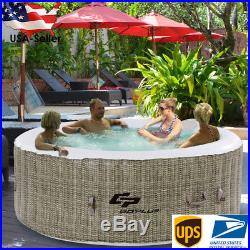 4 Person Hot Tub Outdoor Jets Portable Heated Bubble Massage Spa New