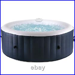 4 Person Inflatable Hot Tub Jets Spa with Tub Cover Built in Heater, 71x26.5