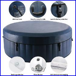 4 Person Inflatable Hot Tub Jets Spa with Tub Cover Built in Heater, 71x26.5