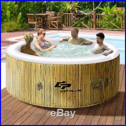 4 Person Inflatable Hot Tub Outdoor Jets Portable Heated Bubble Massage Spa Ne