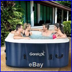 4-Person Inflatable Portable Outdoor Hot Tub Bubble Massage Spa Leisure Relaxing