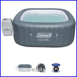 4 Person Portable Inflatable Outdoor Airjet Spa Hot Tub, Gray NEW