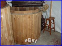 4 Person Wood Hot Tub Western Red Cedar With Custom Insulation 4'x 4' & Clean Wtr