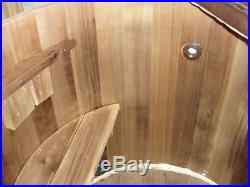 4 Person Wood Hot Tub Western Red Cedar With Custom Insulation 4'x 4' & Clean Wtr