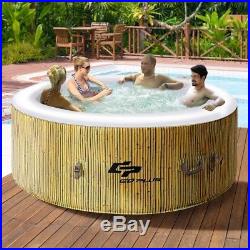 4 Persons Huge Portable Heated Round Bubble Massage Spa Pool Inflatable Hot Tub