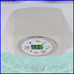 4 Persons Portable Large Heated Round Bubble Massage Spa Pool Inflatable Hot Tub
