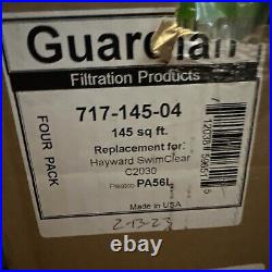 4 pack Guardian Pool Filter 717-145-04 Replaces Pleatco PA56L, Hayward C2030