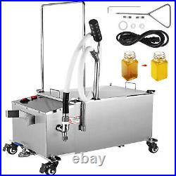 58L Oil Capacity Oil Filtration System Fryer Filter With Stainless Steel Lid