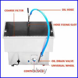58L Oil Filter Machine Mobile Fryer Oil Filtration System Deep Fryer Filter