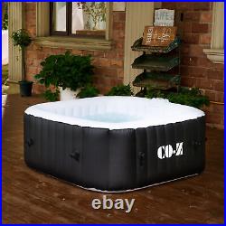 5 Foot Inflatable Hot Tub Portable Square Spa Tub for Patio Backyard More Black