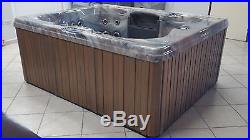5 Person 110V Outdoor Whirlpool Spa Hot Tub with 23 Jets Waterfall LED Perimeter