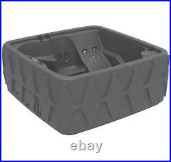 5 Person Jacuzzi Hot Tub with Water Purification System 29 Jet Lightweight Gray
