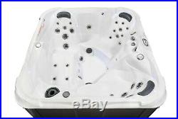 5 Person Outdoor Whirlpool Lounger Spa Hot Tub w Cover, LED Lights-31 Jets