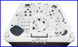 5 Person Outdoor Whirlpool Lounger Spa Hot Tub w Cover, LED Lights-88 Jets