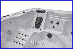 5 Person Outdoor Whirlpool Lounger Spa Hot Tub with 52 Therapy Jets LED Lights