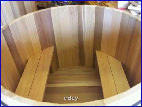 5 foot round RED CEDAR HOT TUB NEW complete tub package CHEMICAL FREE NIB