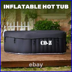 5'x5' Blow Up Hot Tub 2-4 Person Portable Inflatable Spa and Pool with Air Pump