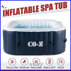 5'x5' Inflatable Hot Tub Ideal for 4 Portable Jacuzzi for Patio Backyard & More