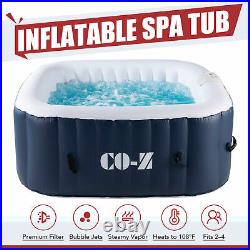 5'x5' Inflatable Jacuzzi w Heater & 120 Massaging Jets for Patio Backyard & More