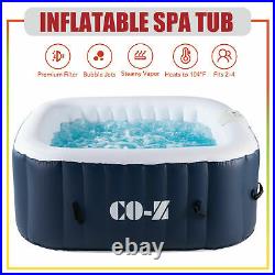 5'x5' Inflatable Spa Tub w Heater & 120 Massaging Jets for Patio Backyard & More