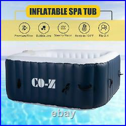5x5ft Inflatable Jacuzzi w Heater & 120 Massaging Jets for Patio Backyard & More