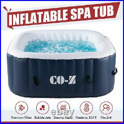 5x5ft Inflatable Spa Tub w Heater & 120 Massaging Jets for Patio Backyard & More