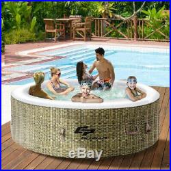 6Person Hot Tub Spa Jacuzzi Heated Massage Bubble Outdoor Inflatable Patio Cover