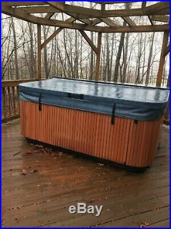 6-8 person jacuzzi premium blue hot tub with assist cover