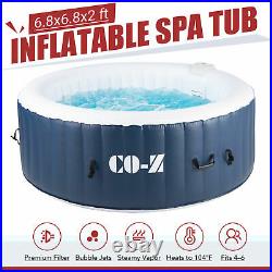 6.8'x6.8' Inflatable Hot Tub for 6 Portable hot tub for Patio Backyard & More