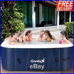 6 Per Inflatable Hot Tub Portable Outdoor Spa Bubble Jet Massage Spa 104/40