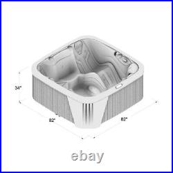 6-Person 30 Jet Square Hot Tub with Ozonator