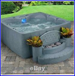 6-Person Hot Tub Jacuzzi Theraputic Spa Jets LED Indoor Outdoor Patio Deck POOL