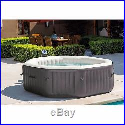 6 Person Hot Tub Water Spa Inflatable Portable Heated Pool Bubble Jets Personal