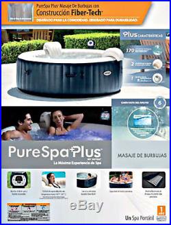6 Person Hot Tub jacuzzi Swim Spa Portable Heated Bubble Blow Up Outdoor/Indoor