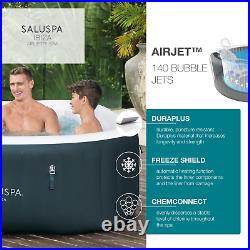 6 Person Inflatable Hot Tub Coleman Saluspa Spa Jacuuzi with Cover +Repair Patch