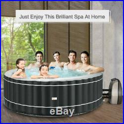 6-Person Inflatable Hot Tub Portable Outdoor Spa Bubble Jet Leisure Massage Spa