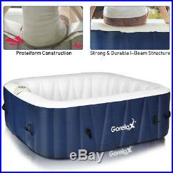 6-Person Inflatable Hot Tub Portable Outdoor Spa Bubble Jet Massage Spa