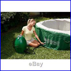 6 Person Inflatable Portable Heated Bubble Jet Hot Tub Green Soothing Jets New
