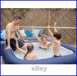 6-Person Portable Inflatable Spa Hot Tub Bundled with Attachable Cup Holder