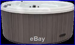 6 Person Round Outdoor Whirlpool Spa Hot Tub w 16 Therapy Stainless Steel Jets